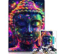 Rompecabezas Galaxy Buddha de 1000 Piezas para Adolescentes Ayuda a ejercitar el Cerebro Juguetes adictivos para Cultivar la Paciencia Un Gran Regalo (38x26cm)