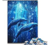 Rompecabezas Galaxy Dolphin de 1000 Piezas para Adultos y Adolescentes Un Juego desafiante para Disfrutar en Familia con póster y Hoja de Trivia (50x75cm)