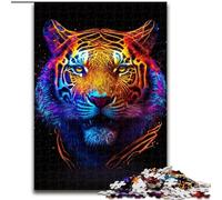 Rompecabezas Galaxy Fantasy Tiger de 1000 Piezas para Adolescentes Interacción Entre Padres e Hijos Que Reduce el estrés (50x75cm)
