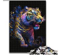Rompecabezas Galaxy Fantasy Tiger de 1000 Piezas para Adultos y Adolescentes, Noches de Juegos, Juguete Colorido para Regalar en casa (26x38cm)