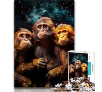 Rompecabezas Galaxy Monkey de 1000 Piezas para Adolescentes, Ideal para Pasar el Tiempo Libre en casa, con póster y Hoja de Trivia a Juego 50x75cm