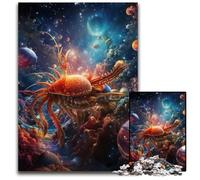 Rompecabezas Galaxy Octopus de 1000 Piezas, desafiante Juego Interactivo Familiar, desafío Mental, Juguete Educativo, 26x38cm/10,23x14,96 Pulgadas