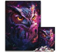 Rompecabezas Galaxy Owl de 1000 Piezas, Ideal para Adultos, decoración DIY, desafío Mental, Regalo para Adultos, Familia, Vacaciones, 50x75cm/19,68x29,52 Pulgadas