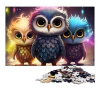 Rompecabezas Galaxy Owl de 1000 Piezas para Adultos, Rompecabezas difíciles, navideño y decoración del hogar, 26x38cm/10,23x14,96 Pulgadas.