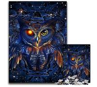 Rompecabezas Galaxy Owl de 1000 Piezas para Adultos. Rompecabezas reuniones Familiares, cumpleaños y festividades. 26x38cm/10,23x14,96 Pulgadas.
