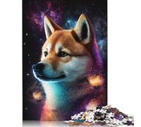 Rompecabezas Galaxy Shiba Inu con imágenes Personalizables. 100% cartón Reciclado. para niños y Adultos a Partir de 12 años 1000 Piezas (75 x 50 cm).