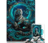 Rompecabezas Galaxy Tiger para Adultos y Adolescentes, Ayuda a ejercitar el Cerebro, Juguetes adictivos para Cultivar la Paciencia, Gran Regalo, 38x26cm