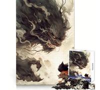 Rompecabezas Gato Negro vs Demonio de 1000 Piezas para Adolescentes Claridad Mental Placer Relajante Cierre Sorpresa Festiva (38x52cm)