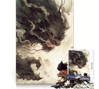 Rompecabezas Gato Negro vs Demonio para Adolescentes 1000 Piezas de Recuerdo Fijo Actividad Relajante Ajuste Perfecto (50x75cm)