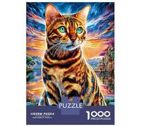 Rompecabezas Gato Oriental de Pelo Corto 1000 Piezas para Adultos Y Niños - DIY Puzzle Entretenimiento Creativo Y Desafío Relajante 70x50cm/1000pcs
