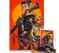 Rompecabezas Geisha Guardiana del Tigre de 1000 Piezas para Adultos y Adolescentes Juguete cognitivo, Entretenimiento, diversión, Montaje de Patrones, Regalo Festivo 50x75cm