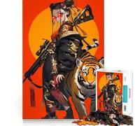 Rompecabezas Geisha Guardiana del Tigre para Adolescentes, 1000 Piezas, Juguete para desarrollar la Mente, diseño Sencillo y Divertido, Regalo Memorable 38x52cm