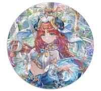 Rompecabezas Genshin Impact de 1000 Piezas, Rompecabezas Redondo de 1000 Piezas, Ideal para Parejas, Navidad, Año Nuevo y San Valentín, 67,5 x 67,5 cm.