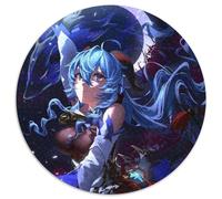 Rompecabezas Genshin Impact Ganyu para Adultos, 1000 Piezas, Redondo, para Principiantes, Ideal para cumpleaños y Regalos navideños, 67,5 x 67,5 cm