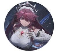 Rompecabezas Genshin Impact Rosaria de 1000 Piezas para Adultos, Rompecabezas Redondo para Adolescentes, Juego Interactivo Familiar, Regalo de desafío, 1000 Piezas (67,5x67,5cm)