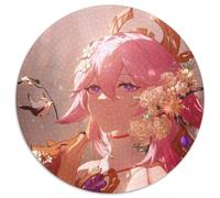 Rompecabezas Genshin Impact Yae Miko para Adultos, 1000 Piezas, desafiante Rompecabezas, Actividad Familiar, decoración del hogar, Regalo navideño, 67,5 x 67,5 cm