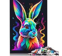 Rompecabezas geométrico de Animales de Colores, Rompecabezas de cartón 100% Reciclado para Mujeres y Hombres, Regalo para el Día de la Madre, 1000 Piezas (75 x 50 cm)