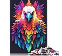 Rompecabezas geométrico de Buitre de Colores, Juegos creativos, Rompecabezas de cartón Premium para Mujeres y Hombres, Regalo de cumpleaños, 1000 Piezas (75 x 50 cm)