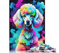 Rompecabezas geométrico de caniche de Colores, difícil de Resolver, 100% cartón Reciclado, Ideal para Mujeres y Hombres, Regalo para el Día del Padre, 1000 Piezas (75 x 50 cm)