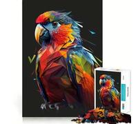 Rompecabezas geométrico de Loros de 1000 Piezas para Adultos Juguete de lógica y Entretenimiento Bordes Suaves Regalo conmovedor (50x75cm)