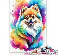 Rompecabezas geométrico de Pomerania de Colores, Materiales amigables, 100% cartón Reciclado, para Mujeres y Hombres, 1000 Piezas (26 x 38 cm)