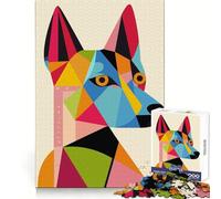 Rompecabezas geométrico Original con Retrato de Perro para Adolescentes, 1000 Piezas, Juguete Intelectual, Escape Tranquilo, Corte de Calidad, Regalo de Temporada (38x52cm)