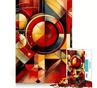 Rompecabezas geométrico Vibrante de 1000 Piezas Juego cognitivo Divertido Troquelado de Alta precisión aliviar el estrés (38x52cm)