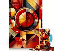 Rompecabezas geométrico Vibrante de 1000 Piezas,Juguete Creativo para desarrollar la Habilidad,componentes Resistentes y de Corte Limpio,Ideal para Llevar de Viaje,Juego Mental, 38x26cm