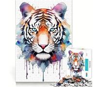 Rompecabezas geométricos de Tigre para Adolescentes, 1000 Piezas, para Mejorar la Memoria, el Entretenimiento en casa, Bordes precisos, 38x26cm
