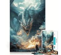 Rompecabezas Gigante de dragón místico para Adultos, 1000 Piezas, Juguete de lógica, diversión Relajante, Bordes Suaves, (38x52cm)