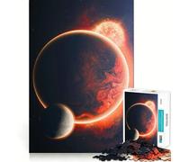 Rompecabezas Gigante Rojo y Planetas de 1000 Piezas para Adolescentes Fortalece la Memoria, Calma, relaja, Bordes Suaves Regalo increíble (50x75cm)