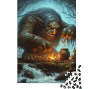 Rompecabezas Gigantes de Monstruos de 1000 Piezas para Adultos, Rompecabezas de Madera, Juego Educativo para niños, 1000 Piezas (75x50cm)
