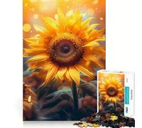 Rompecabezas Girasol Amanecer de 1000 Piezas para Adolescentes Juguete de lógica Clara Pasatiempo Tranquilo Corte Perfecto Regalo clásico 38x52cm