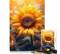 Rompecabezas Girasol Amanecer de 1000 Piezas para Adolescentes Juguete de lógica Clara Pasatiempo Tranquilo Corte Perfecto Regalo clásico 38x52cm