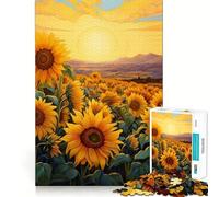Rompecabezas Girasol Amanecer para Adultos, 1000 Piezas, Juguete para Ejercicio Mental, Entretenimiento Suave, Diseño para Ensamblar, Regalo de Temporada 50x75cm