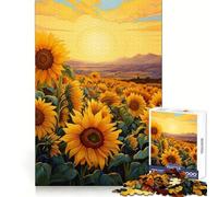 Rompecabezas Girasol Amanecer para Adultos, 1000 Piezas, Juguete para Ejercicio Mental, Entretenimiento Suave, Diseño para Ensamblar, Regalo de Temporada 50x75cm