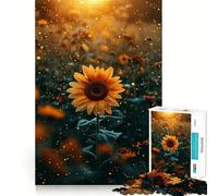 Rompecabezas Girasol Difícil para Adultos 1000 Piezas Juguete Lógico Vínculo Familiar Corte de Precisión Sorpresa Cálida 38x26cm