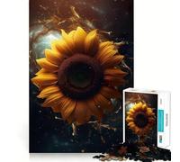 Rompecabezas Girasol Galaxia Vía Láctea de 1000 Piezas para Adolescentes Juguete de lógica Clara Pasatiempo Tranquilo Corte Perfecto Regalo clásico 38x52cm