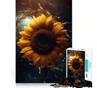 Rompecabezas Girasol Galaxia Vía Láctea de 1000 Piezas para Adolescentes Juguete de lógica Mental Tiempo Libre Bordes Finos 38x26cm