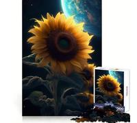 Rompecabezas Girasol Tierra Galaxia 1000 Piezas para Adolescentes Rompecabezas Lógica Mental Juguete Tiempo Libre Bordes Finos 50x75cm