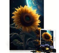 Rompecabezas Girasol Tierra Galaxia 1000 Piezas para Adultos Regalos Juguete para ejercitar la Mente Arte Relajante para armar Regalo Memorable 38x52cm