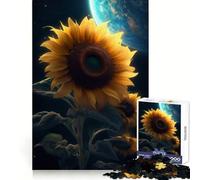 Rompecabezas Girasol Tierra Galaxia de 1000 Piezas para Adolescentes Juguete de lógica Clara Pasatiempo Tranquilo Corte Perfecto Regalo clásico 38x26cm