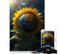 Rompecabezas Girasol Tierra Galaxia Sol 1000 Piezas para Adolescentes Juguete cognitivo Lento Disfruta Premium Borde Santa Deseo Elige 38x52cm