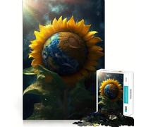 Rompecabezas Girasol Tierra Galaxia Sol 1000 Piezas para Adolescentes Juguete cognitivo Lento Disfruta Premium Borde Santa Deseo Elige 38x52cm