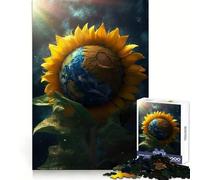 Rompecabezas Girasol Tierra Galaxia Sol para Adultos, 1000 Piezas, Rompecabezas Mental, Divertido y Relajante, Montaje de imágenes, cálida Sorpresa 50x75cm