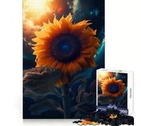 Rompecabezas Girasol Tierra Sol Luna para Adultos, 1000 Piezas, Rompecabezas Mental, Divertido y Relajante, Imagen para armar, cálida Sorpresa 38x52cm