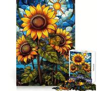 Rompecabezas Girasoles Iluminados por el Sol de 1000 Piezas para Adolescentes Juguete de lógica Clara Pasatiempo Tranquilo Corte Perfecto Regalo clásico 38x26cm