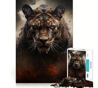 Rompecabezas Golden Predator para Adultos, 1000 Piezas, Juguete Que desafía la Mente, Pieza de colección de Arte de Corte nítido 38x26cm