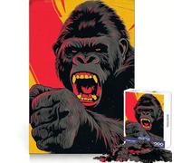 Rompecabezas Gorila Enojado 1000 Piezas para Adolescentes Habilidad de Pensamiento Reflexión Escapada Bordes Limpios (50x75cm)