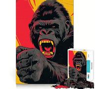 Rompecabezas Gorila Enojado de 1000 Piezas para Adolescentes Juego para estimular la Mente Montaje Firme y Seguro Actividad Divertida para Toda la Familia (38x26cm)